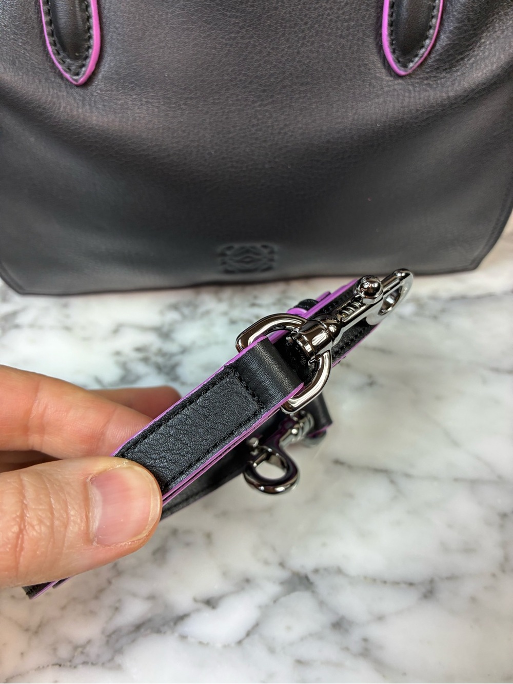 Loewe Flamenco Mini Black & Purple Rare Crossbody Bag - Excellent Condition🔥 - Picture 9 of 16